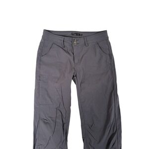 PrAna Halle Pants Womens‎ 8 Hiking Climbing Convertible Straight Leg Dark Gray